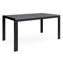 Granittisch 140 x 80 x 75 cm schwarz
