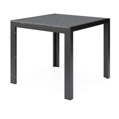 Granittisch 80 x 80 x 75 cm schwarz