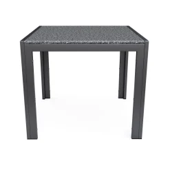Granittisch 80 x 80 x 75 cm schwarz