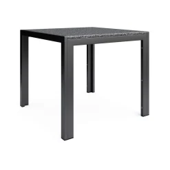 Granittisch 80 x 80 x 75 cm schwarz