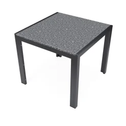 Granittisch 80 x 80 x 75 cm schwarz