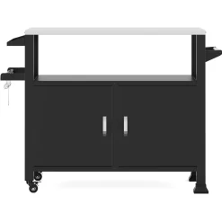 Grill Beistelltisch 2-türig schwarz
