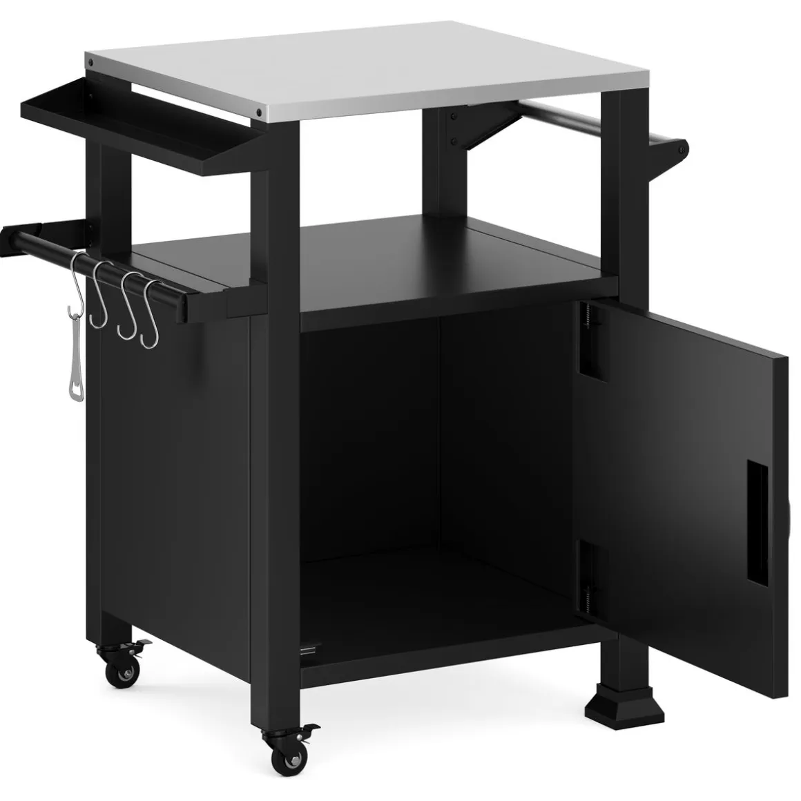 Grill Beistelltisch 1-türig schwarz