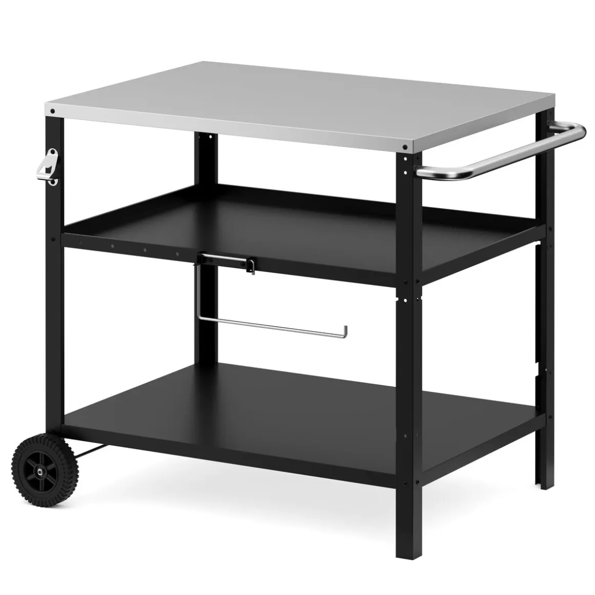 Grill Beistelltisch 89 x 59 x 84 cm schwarz