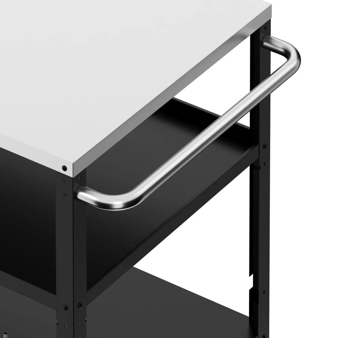 Grill Beistelltisch 89 x 59 x 84 cm schwarz