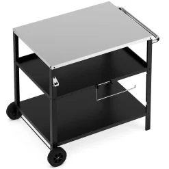 Grill Beistelltisch 89 x 59 x 84 cm schwarz