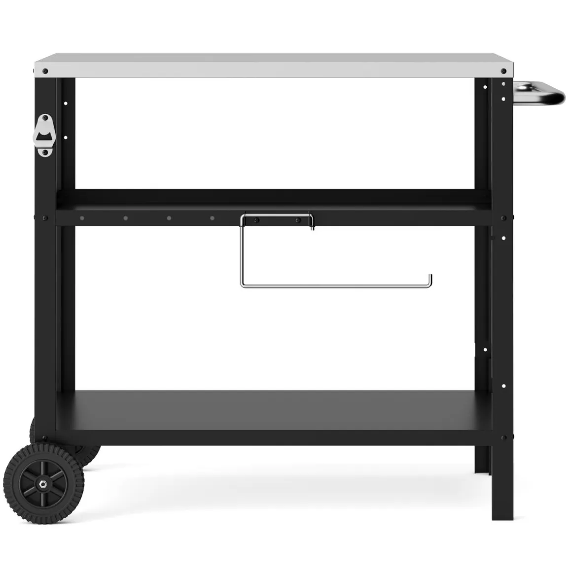 Grill Beistelltisch 89 x 59 x 84 cm schwarz