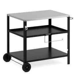 Grill Beistelltisch 89 x 59 x 84 cm schwarz