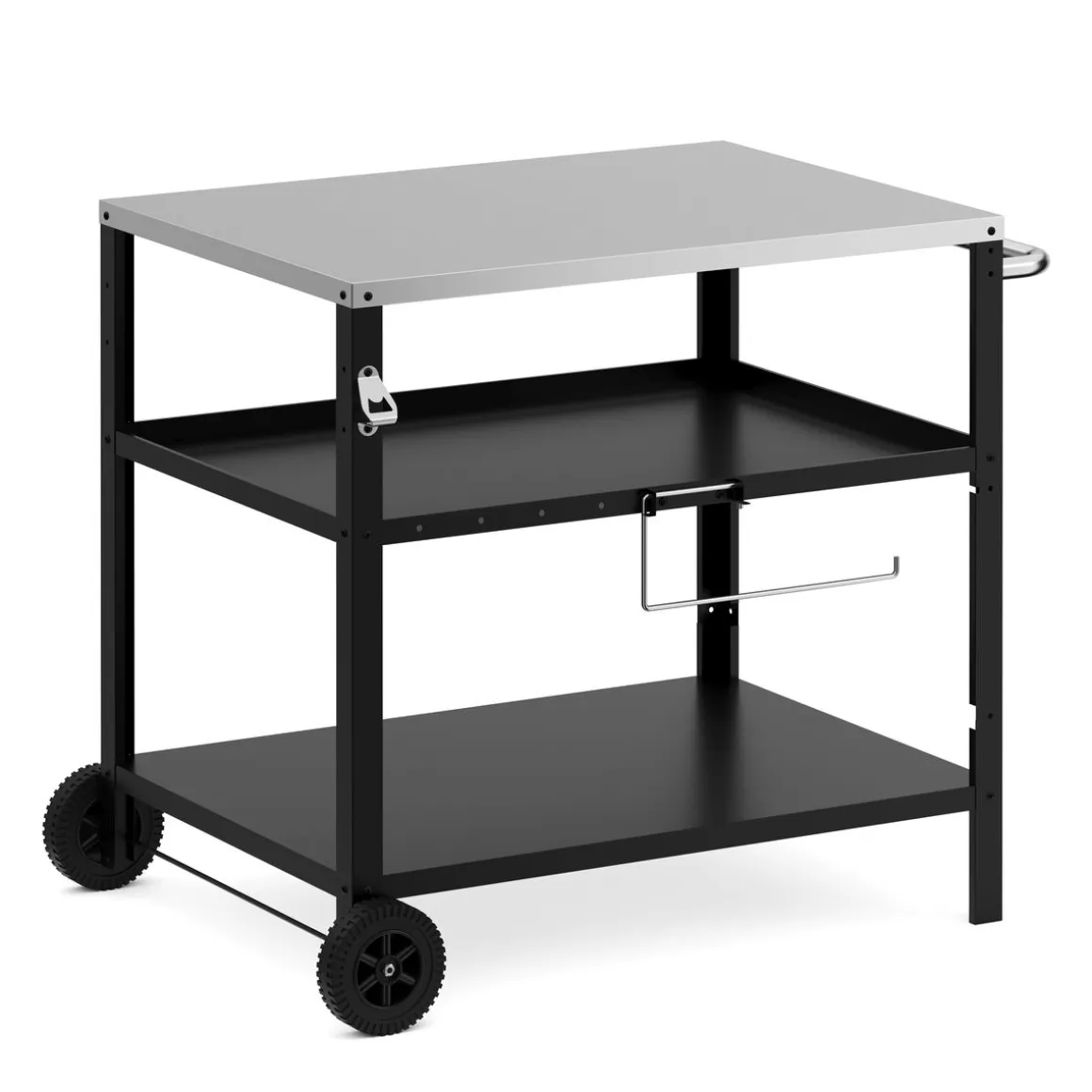 Grill Beistelltisch 89 x 59 x 84 cm schwarz