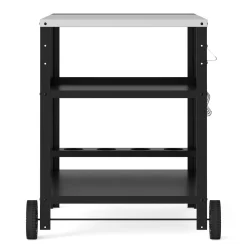 Grill Beistelltisch 127 x 64 x 84 cm schwarz