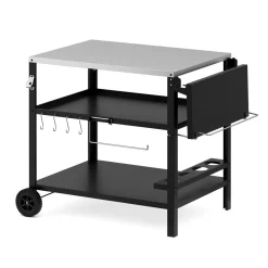 Grill Beistelltisch 127 x 64 x 84 cm schwarz