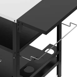Grill Beistelltisch 127 x 64 x 84 cm schwarz