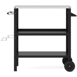 Grill Beistelltisch 104 x 51 x 89 cm schwarz