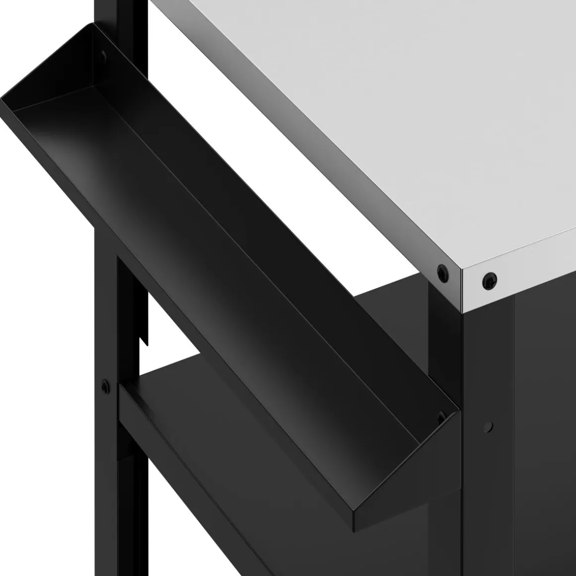 Grill Beistelltisch 104 x 51 x 89 cm schwarz