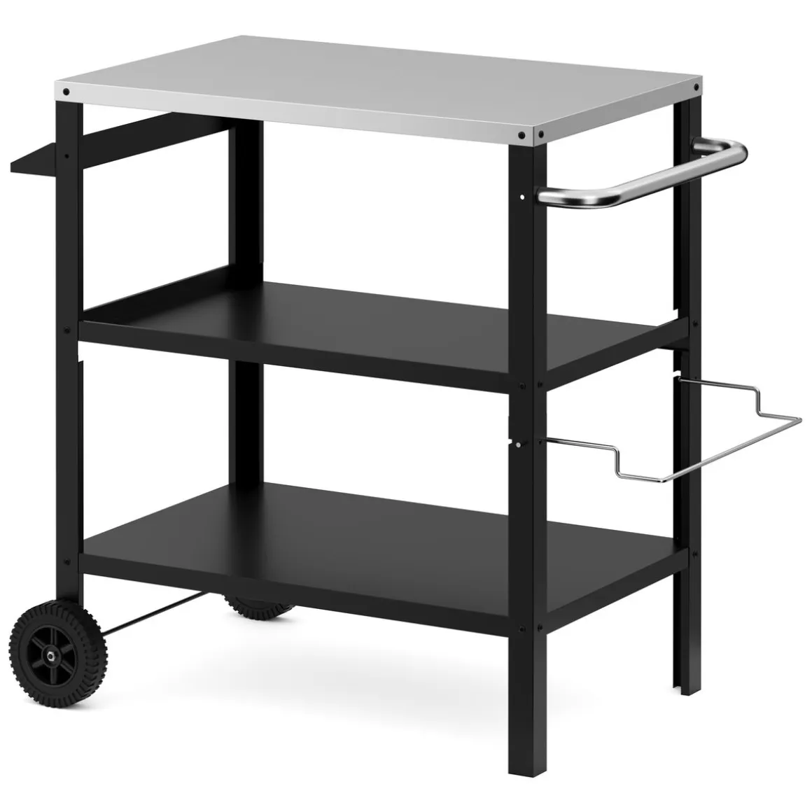 Grill Beistelltisch 104 x 51 x 89 cm schwarz