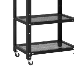 Grill Beistelltisch 72 x 41 x 79 cm schwarz/silber