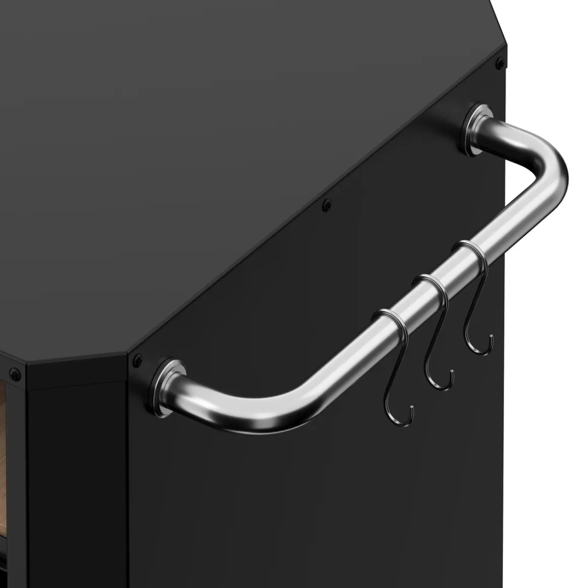 Grill Beistelltisch 60 x 85 x 82 cm schwarz