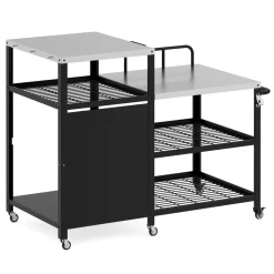 Grill Beistelltisch 135 x 70 x 107 cm schwarz