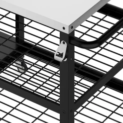 Grill Beistelltisch 135 x 70 x 107 cm schwarz