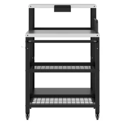 Grill Beistelltisch 135 x 70 x 107 cm schwarz