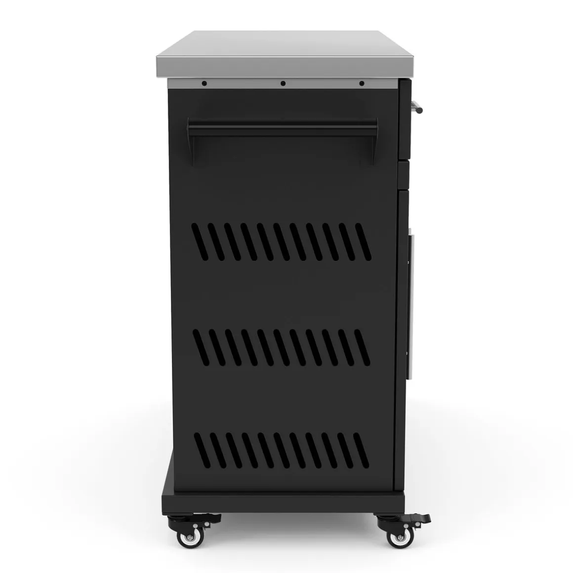 Grill Kücheninsel auf Rollen ISLY 123 x 49 x 94 cm schwarz/silber