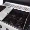 Grillplatte Edelstahl für Gasgrill 44 x 22.5 cm