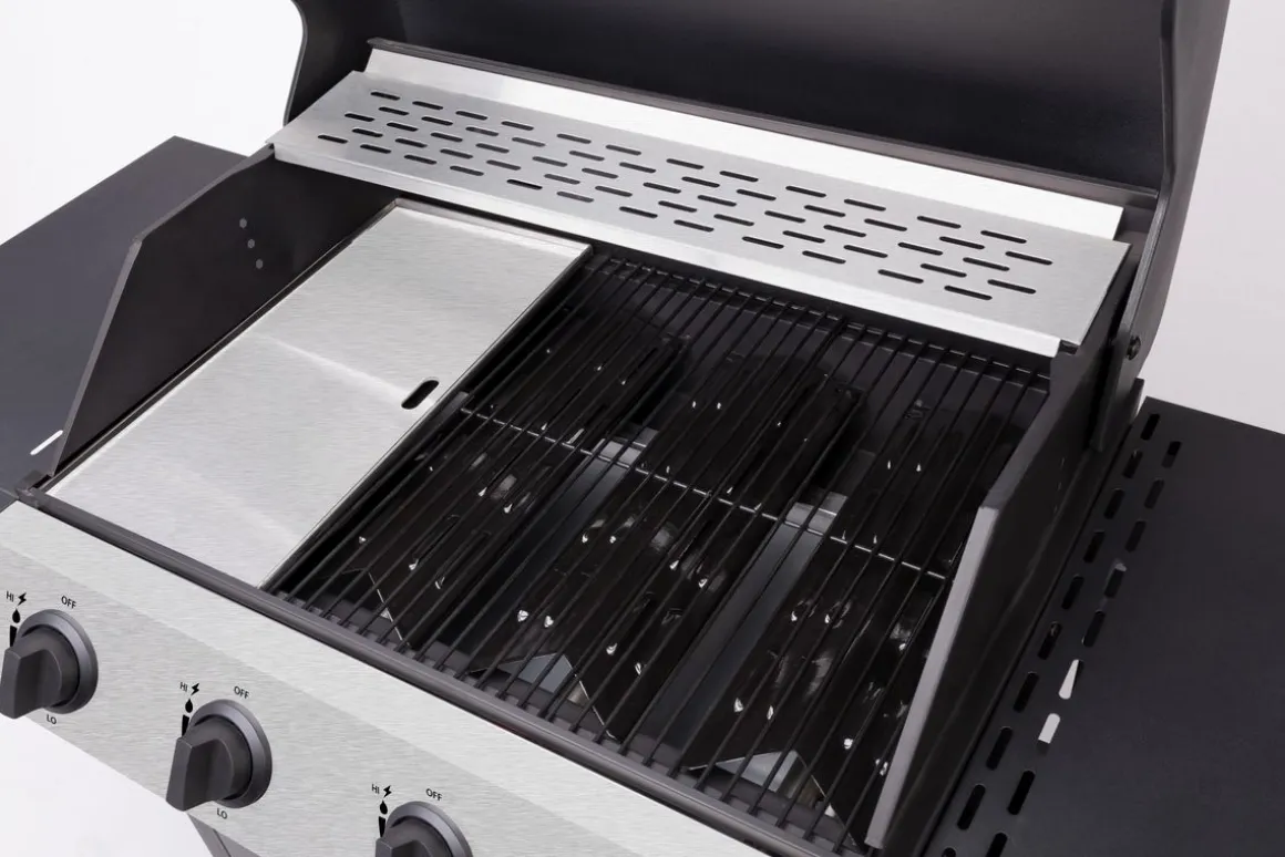 Grillplatte Edelstahl für Gasgrill 44 x 22.5 cm