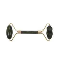 Gua Sha und Jade Roller Set 3-teilig schwarz/gold