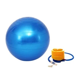 Gymnastikball 85 cm blau mit Pumpe