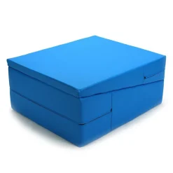 Gymnastikmatte Rampe faltbar hellblau