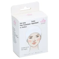 Haar Turban 50 x 20 cm weiss