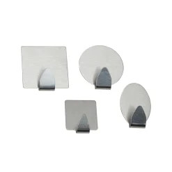 Haken Edelstahl selbstklebend 4er Set silber