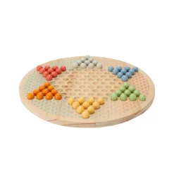 Halma Brettspiel Holz 20 cm natur