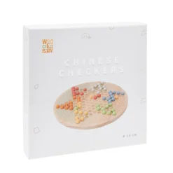 Halma Brettspiel Holz 20 cm natur