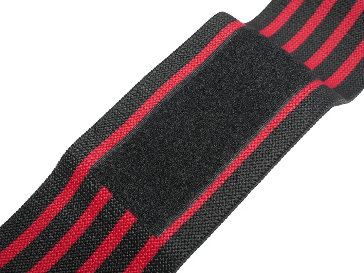 Handgelenkbandage für Krafttraining 2er Set schwarz/rot