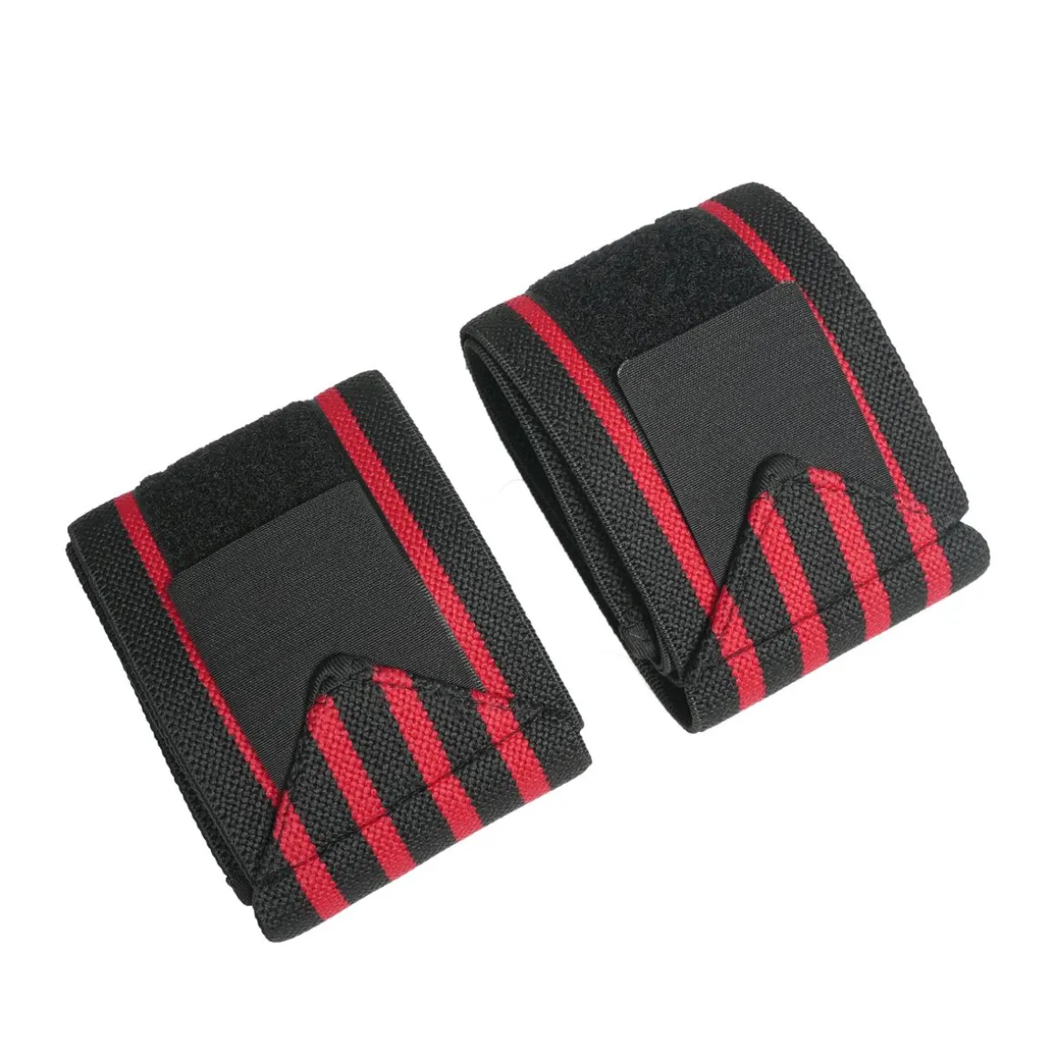 Handgelenkbandage für Krafttraining 2er Set schwarz/rot