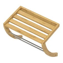 Handtuchhalter Bambus zur Wandmontage mit 3 Stangen