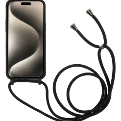 Handyhülle mit Band iPhone 16 schwarz