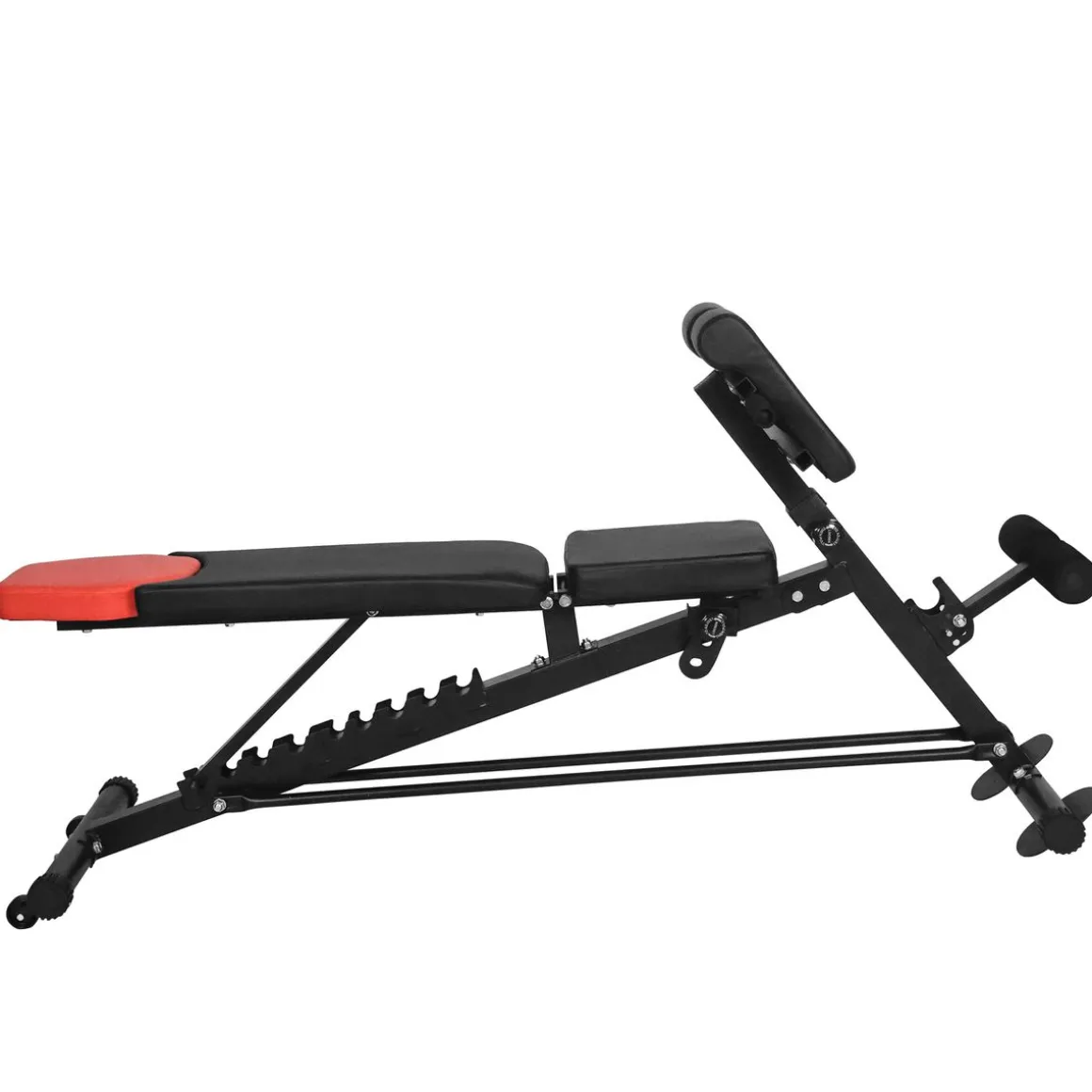 Hantelbank multifunktional POW schwarz/rot