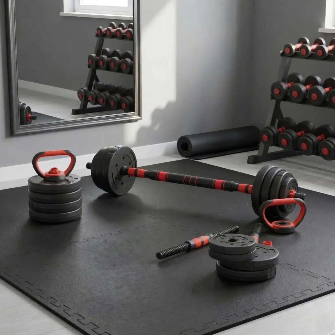 Hantelset 3-in-1 40 kg