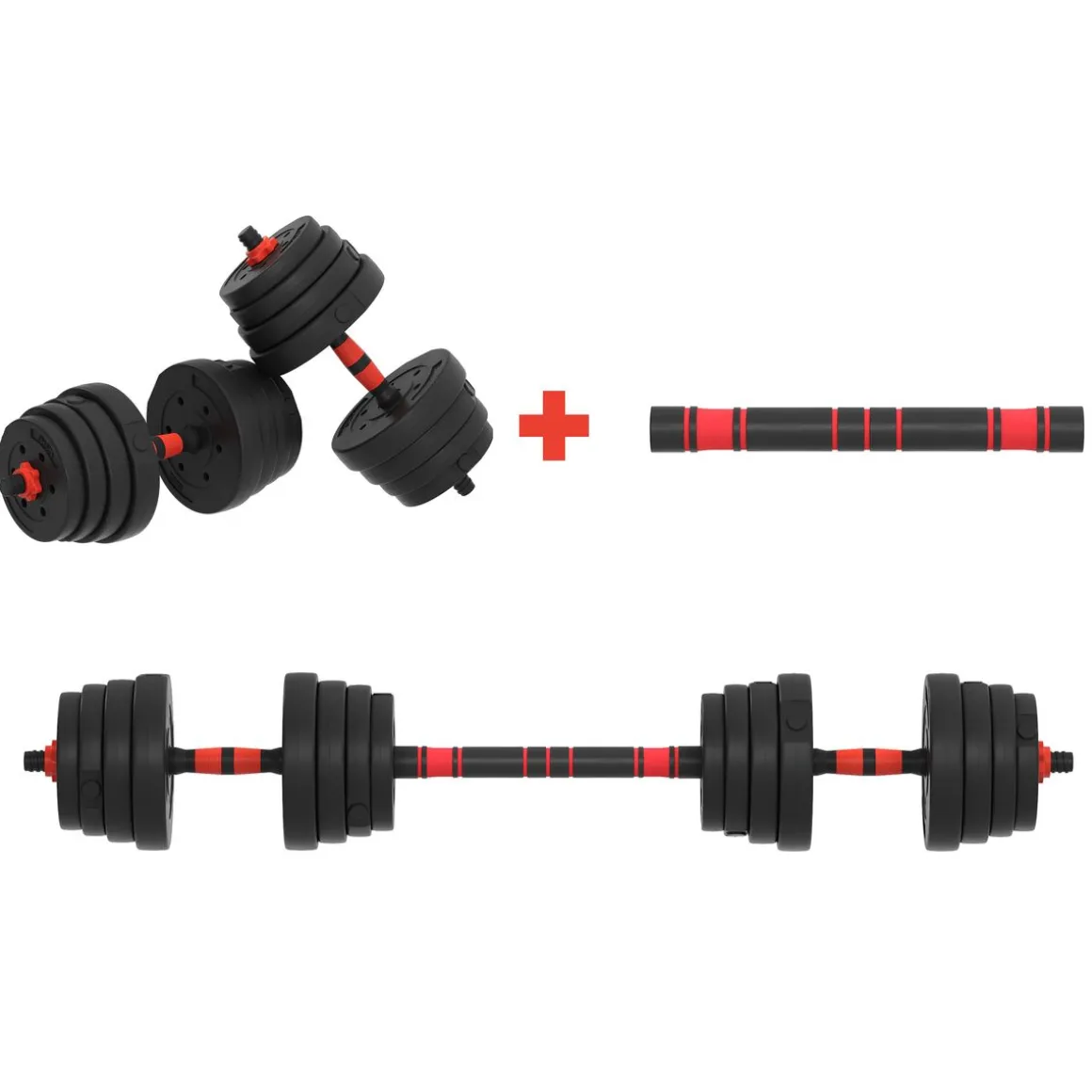 Hantelset 3-in-1 30 kg
