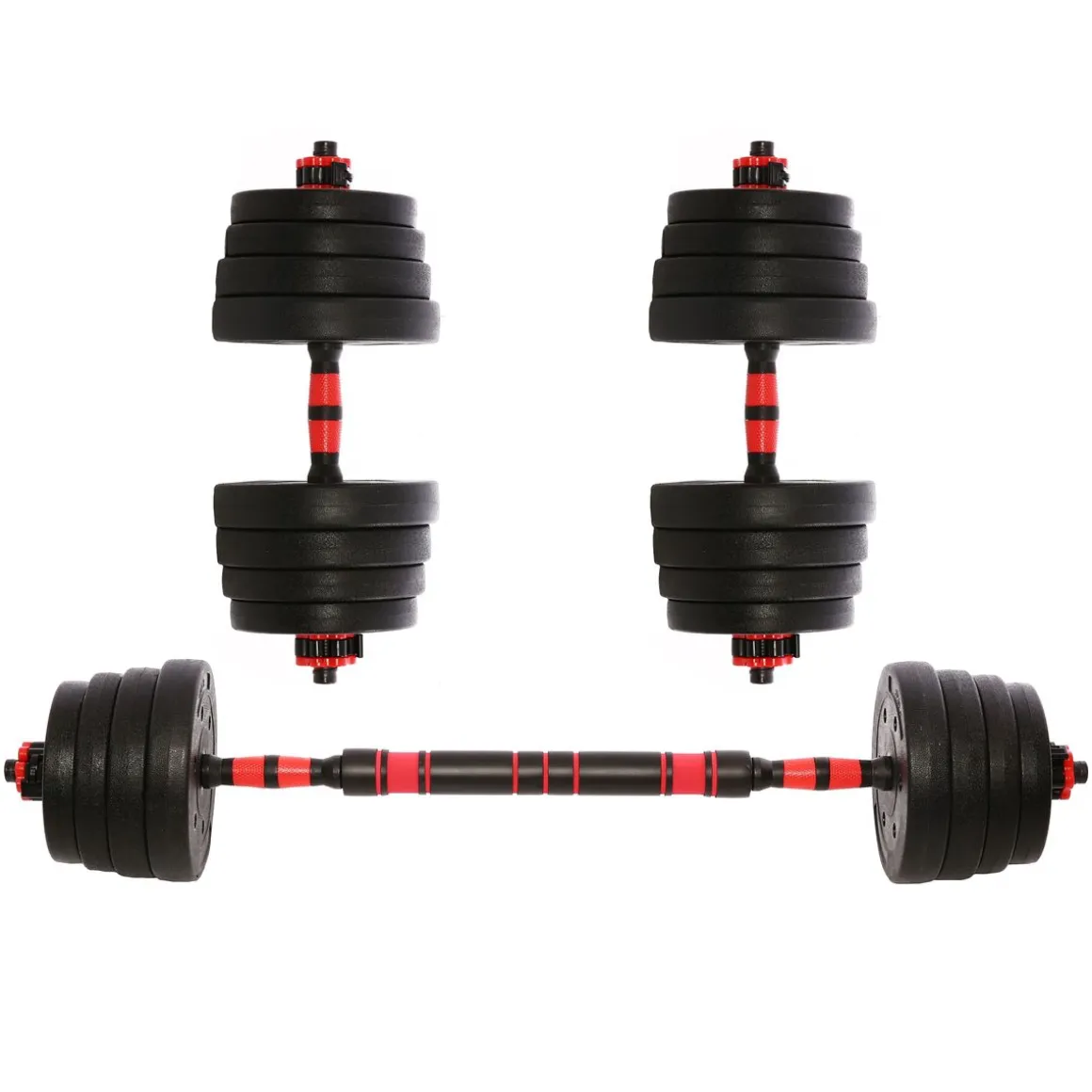 Hantelset Kurz- und Langhantel 30 kg