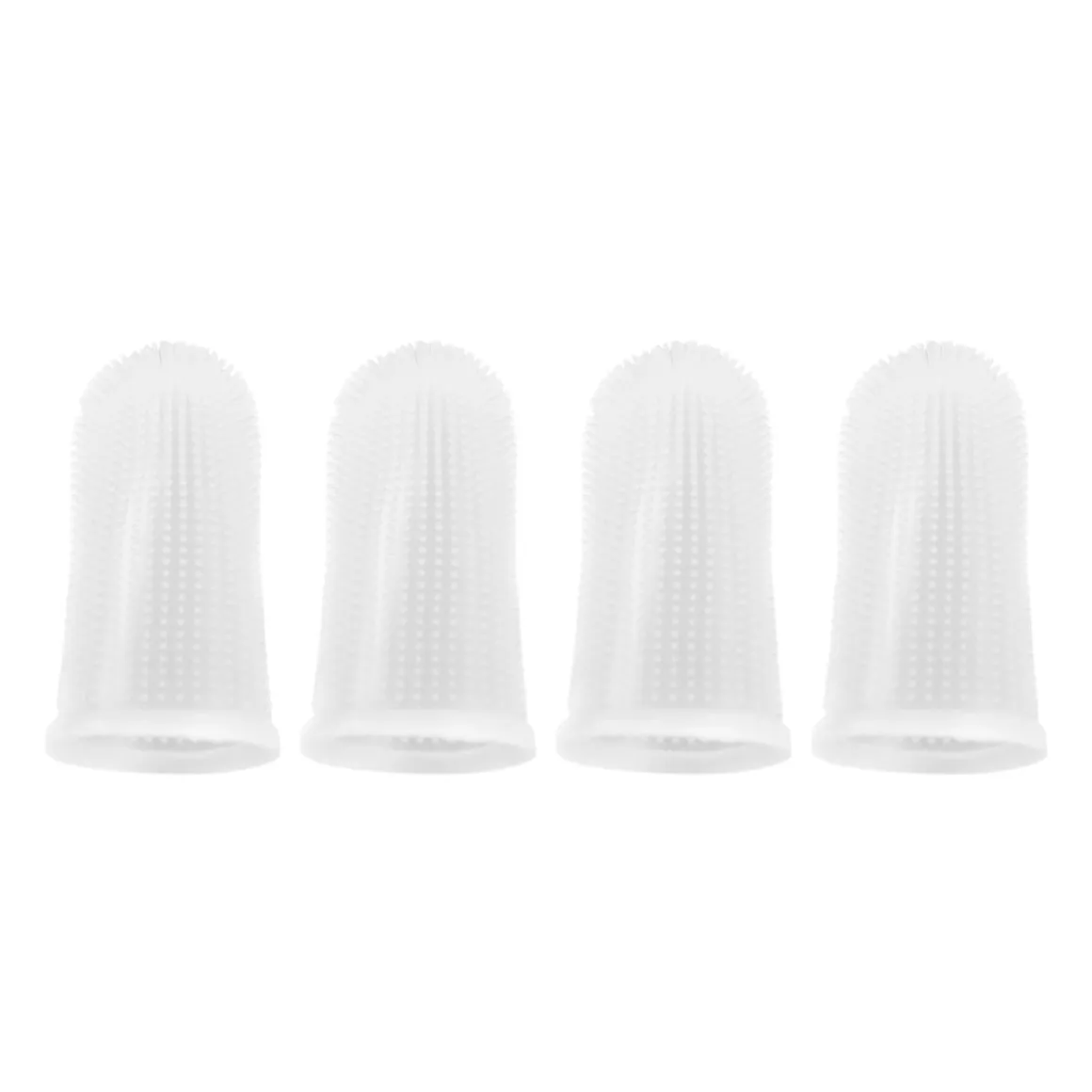Haustier Fingerzahnbürste Silikon 5 cm 4er Set