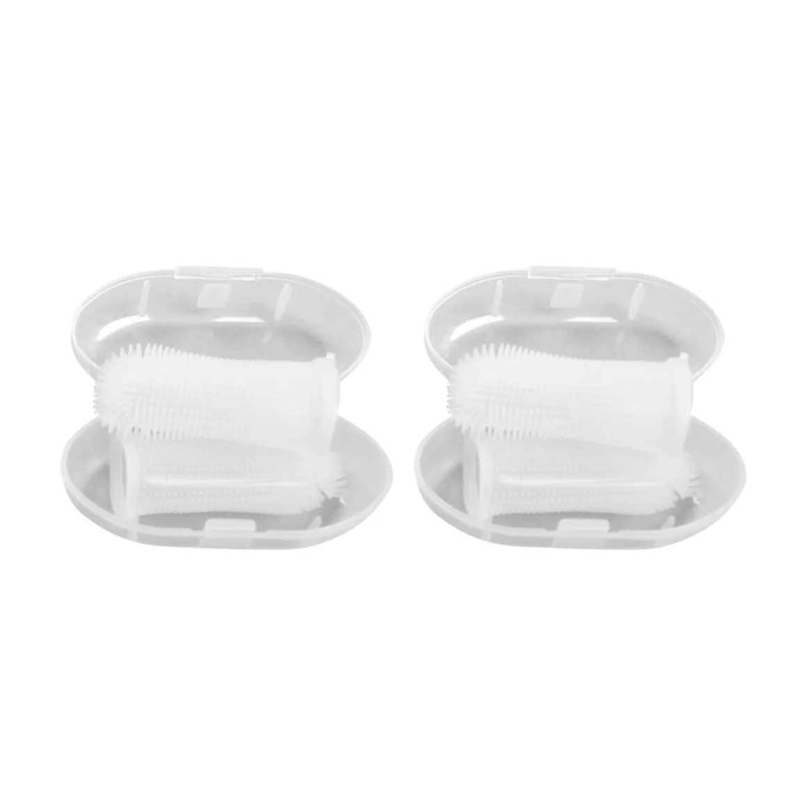 Haustier Fingerzahnbürste Silikon 5 cm 4er Set