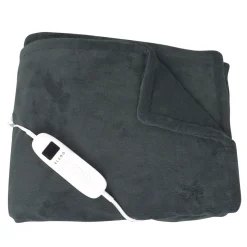 Heizdecke elektrisch 180 x 130 cm grau