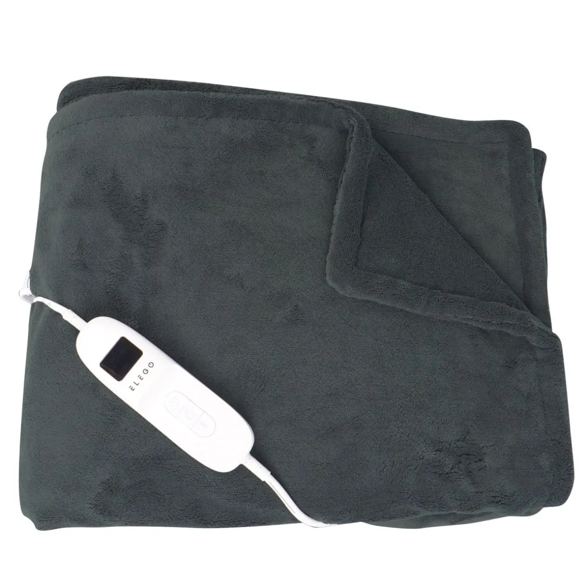 Heizdecke elektrisch 180 x 130 cm grau