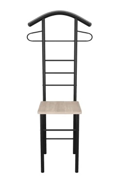 Herrendiener Kleiderständer 43 x 119 cm schwarz/hellbraun