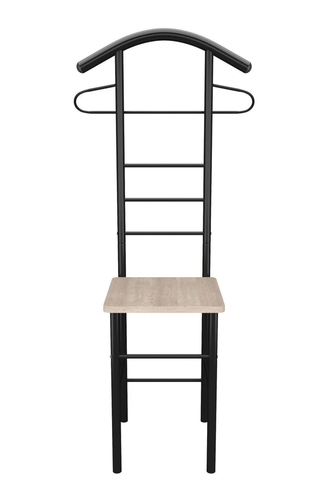 Herrendiener Kleiderständer 43 x 119 cm schwarz/hellbraun