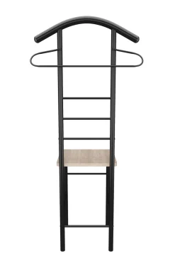 Herrendiener Kleiderständer 43 x 119 cm schwarz/hellbraun