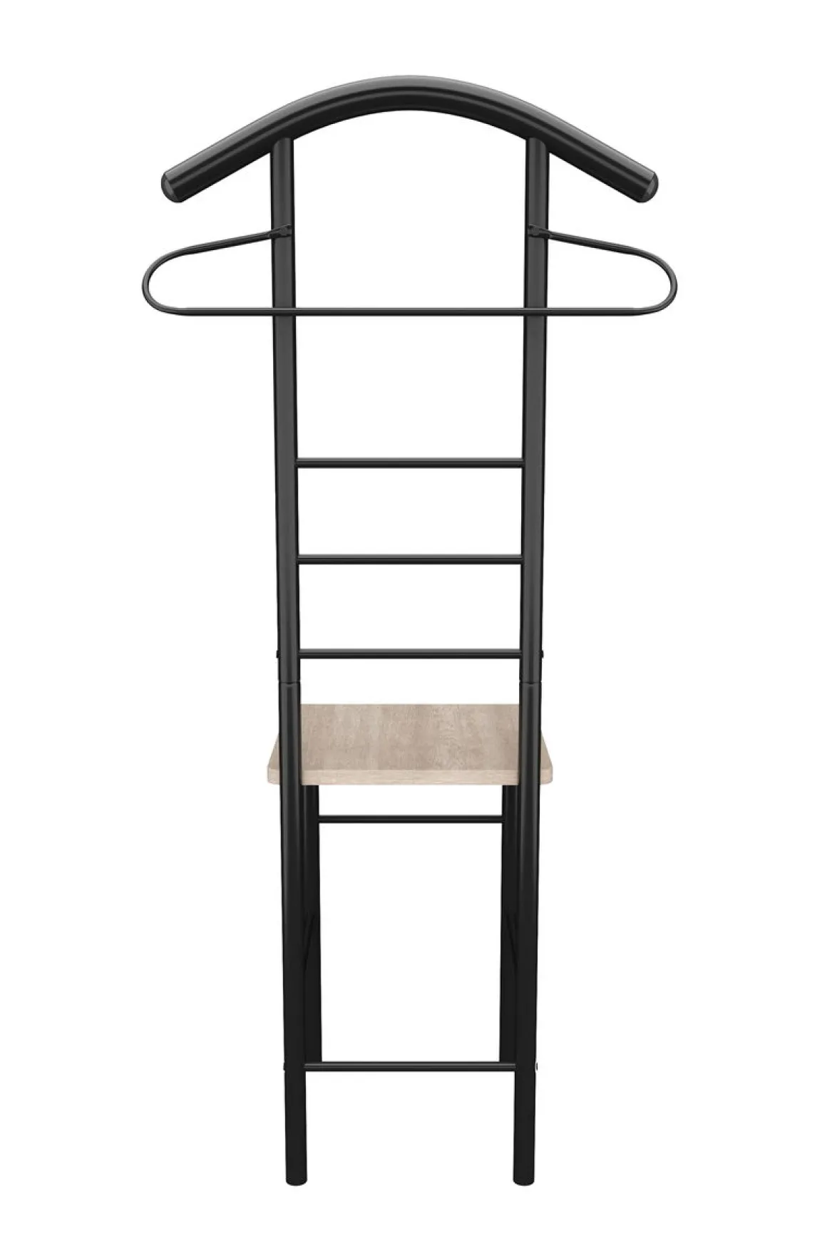 Herrendiener Kleiderständer 43 x 119 cm schwarz/hellbraun